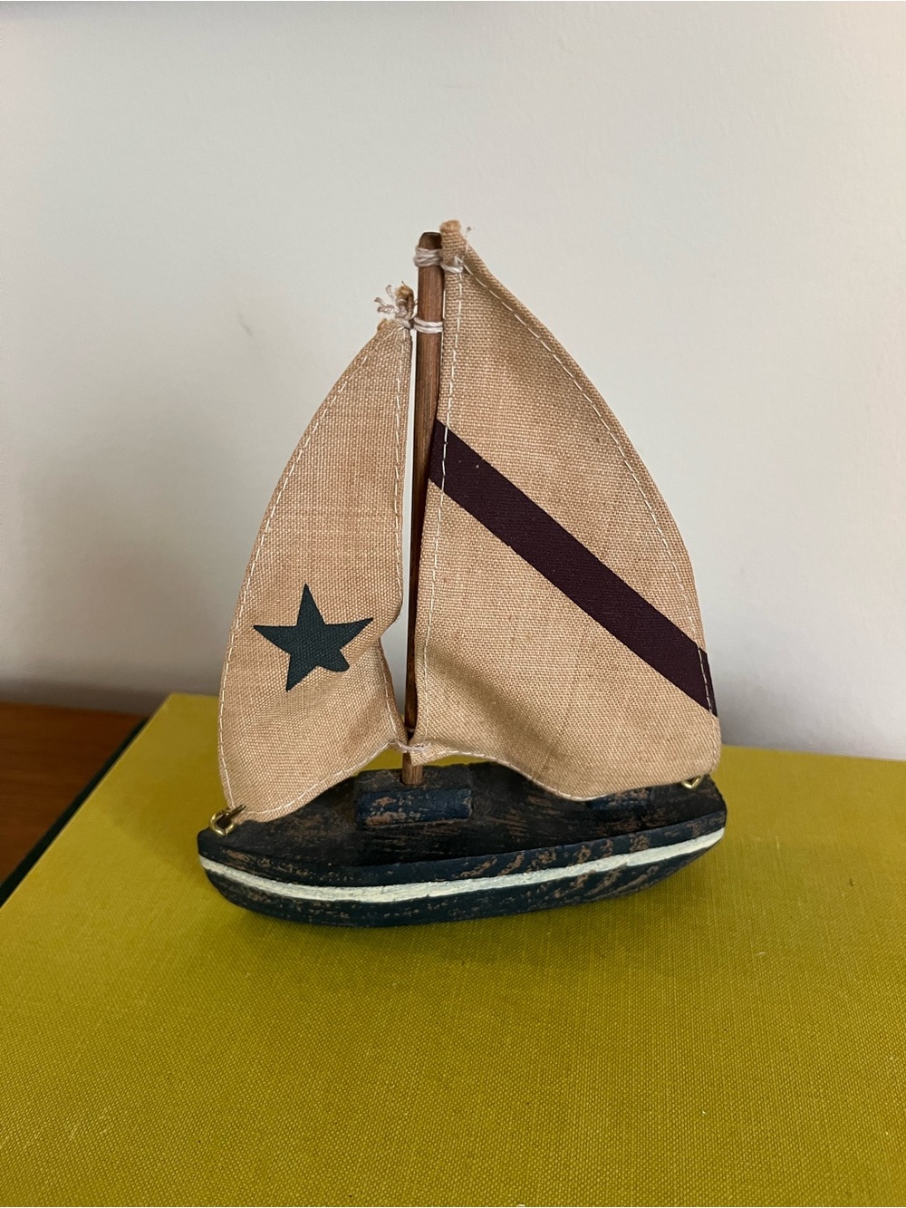 Small Wooden Sailboat Decor
